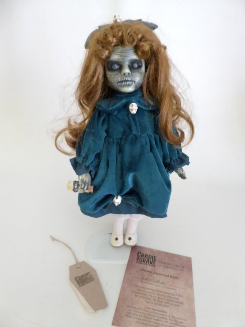 OOAK 13” ZOMBIE HORROR UNDEAD PORCELAIN DOLL PROP ODDITY HALLOWEEN